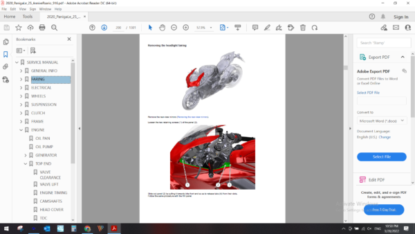 2020 Ducati Panigale 25 Anniversary 916 download service manual PDF