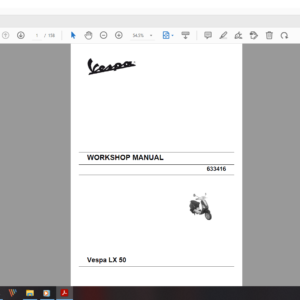 2008 Vespa LX 50 download service manual pdf