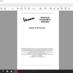 2008 Vespa LX 50 4 valve download service manual pdf