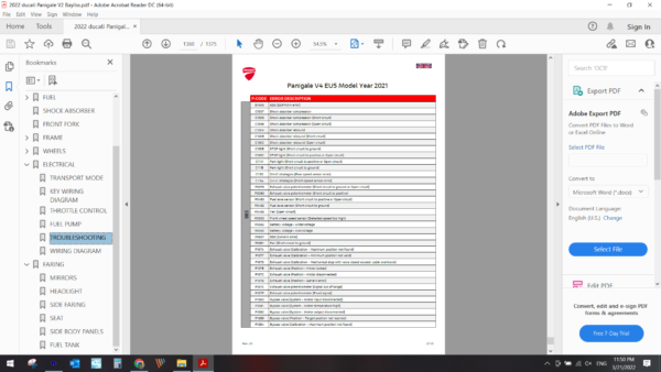 2022 Ducati Panigale V2 Bayliss download service manual PDF