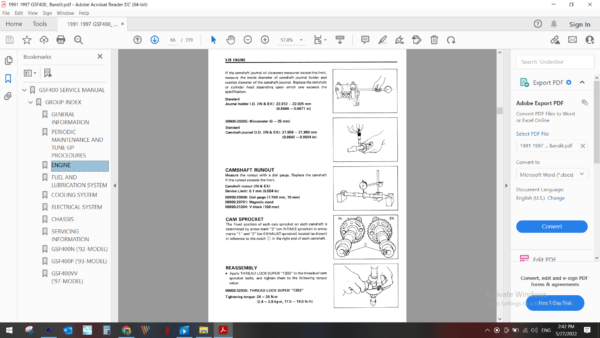 1991 1997 suzuki GSF 400 Bandit download service manual pdf