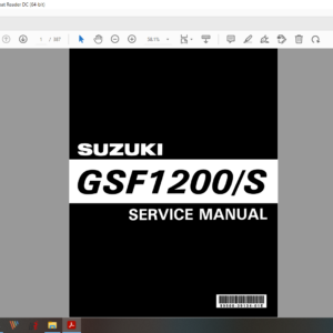 1996 1999 Suzuki 1200 S Gsf 1200s service manual