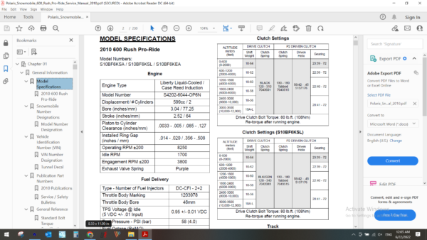 2010 Polaris Snowmobile 600 Rush Pro Ride download service manual PDF