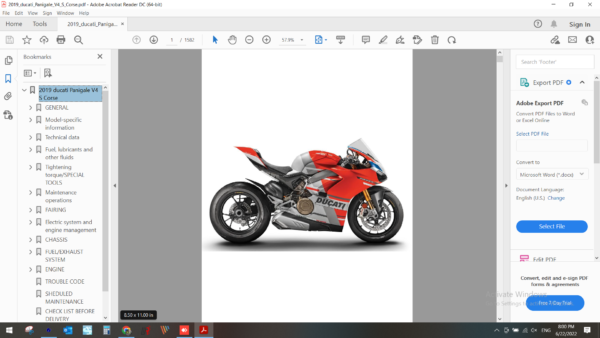 2019 ducati Panigale V4 S Corse download service manual PDF