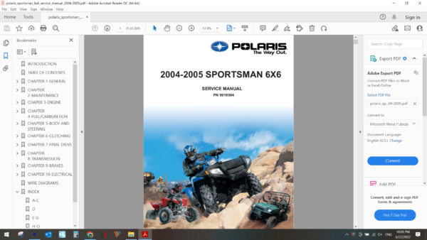 2004 2005 polaris sportsman 6x6 download service manual PDF