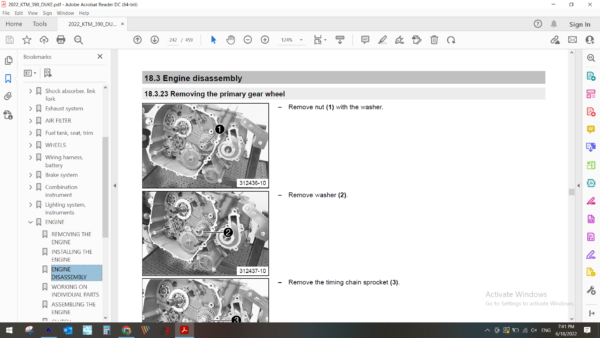 2022 KTM 390 DUKE download service manual PDF