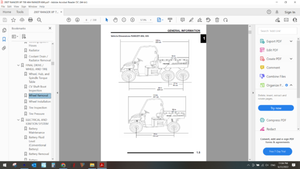 2007 polaris RANGER XP 700 4X4 RANGER 6X6 download service manual PDF