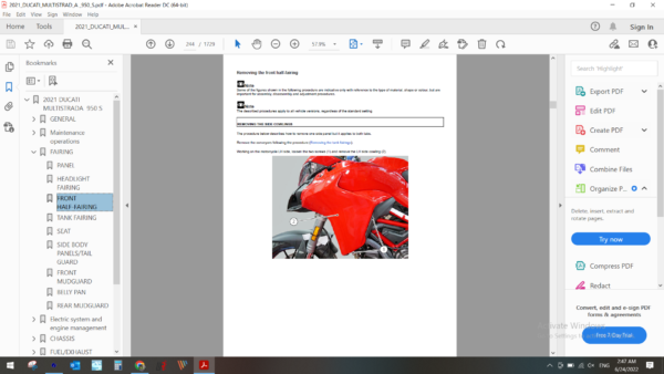 2021 DUCATI MULTISTRAD 950 S download service manual PDF