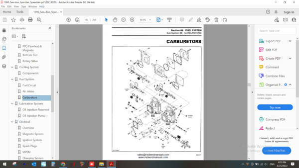 1995 Seadoo Sportster Speedster download service manual PDF