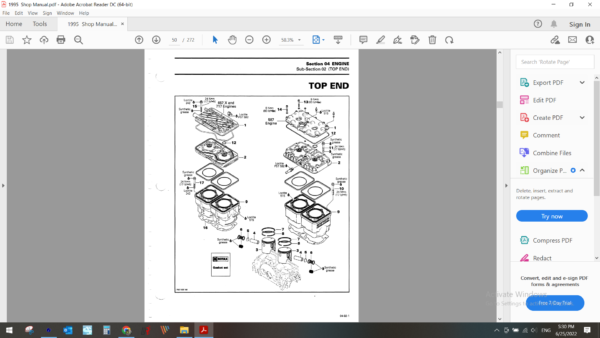 1995 seadoo jetski sp spi spx gts gtx xp download service manual PDF