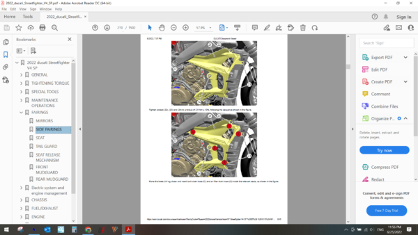 2022 ducati Streetfighter V4 SP download service manual PDF