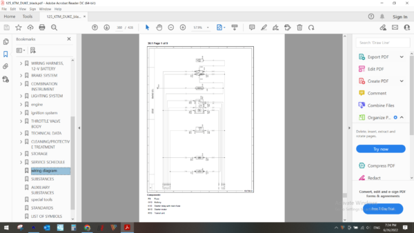 2022 KTM DUKE 125 download service manual PDF