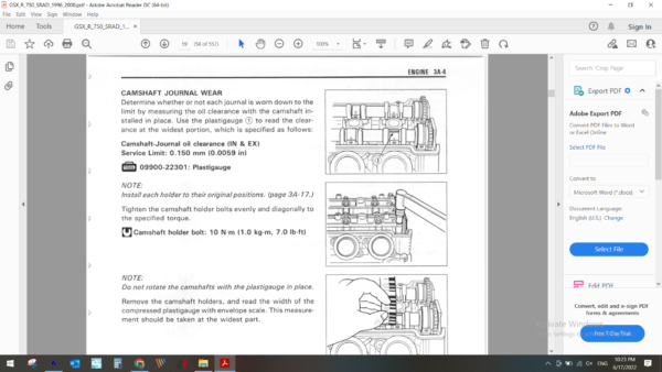 1996 2000 GSXR 750 SRAD download service manual pdf