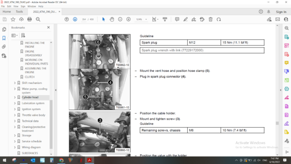 2022 KTM 390 DUKE download service manual PDF