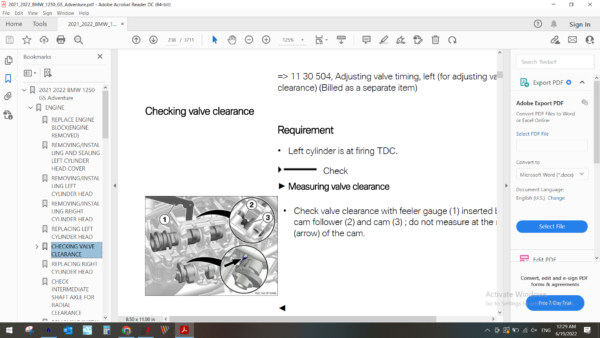 2021 2022 BMW 1250 GS Adventure SERVICE MANUAL