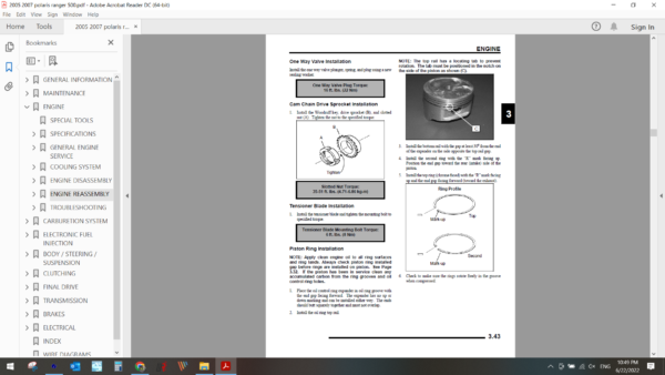 2005 2007 polaris ranger 500 download service manual PDF