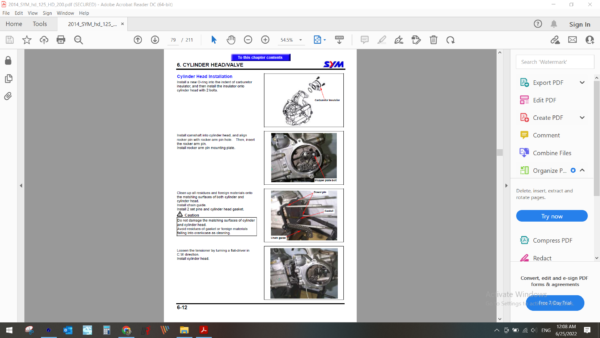 2014 SYM hd 125 HD 200 download service manual PDF