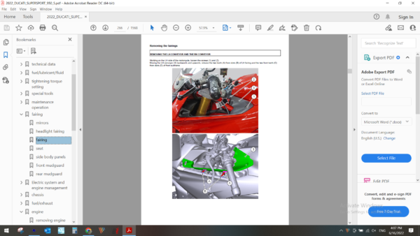 2022 DUCATI SUPERSPORT 950 S download service manual PDF