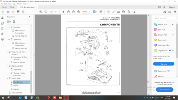 1995 Seadoo Sportster Speedster download service manual PDF