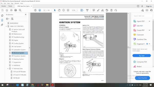 1996 SP SPX SPI GTS GTI XP HX download service manual pdf