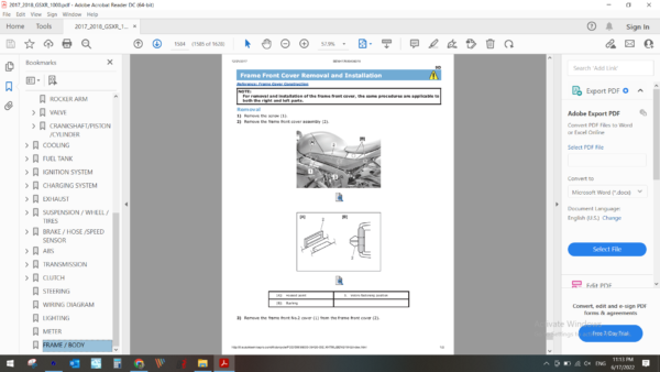 2017 2018 SUZUKI GSXR 1000 download service manual pdf