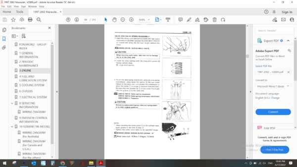 1997 2002 suzuki Marauder VZ800 download service manual pdf