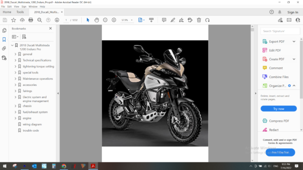 2018 Ducati Multistrada 1200 Enduro Pro download service manual PDF