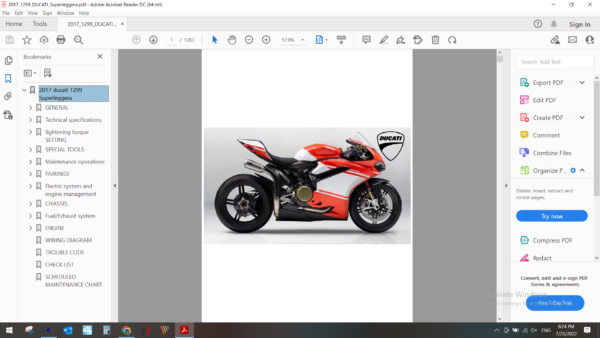 2017 DUCATI 1299 Superleggera download service manual PDF