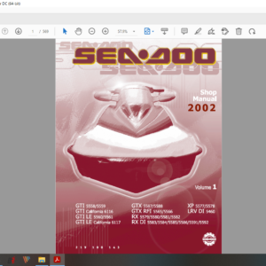 2002 seadoo jetski GTI GTI LE GTX GTX RFI download service manual pdf