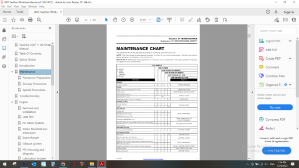 2007 seadoo jetski 2007 4 TEC Serie 4 download service manual pdf