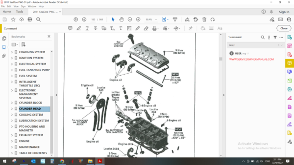 2011 seadoo jetski gts gti rxt gtx download service manual pdf