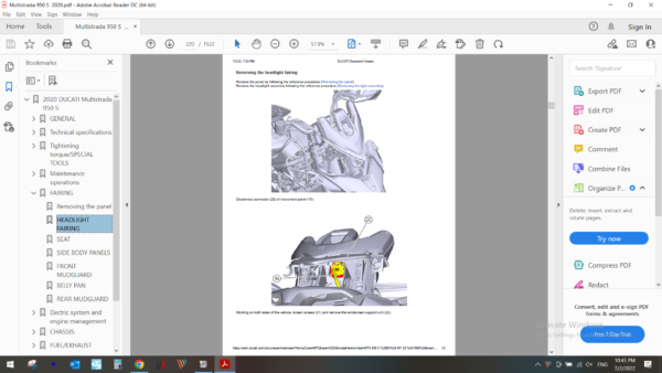 2020 DUCATI MULTISTRAD 950 S download service manual PDF