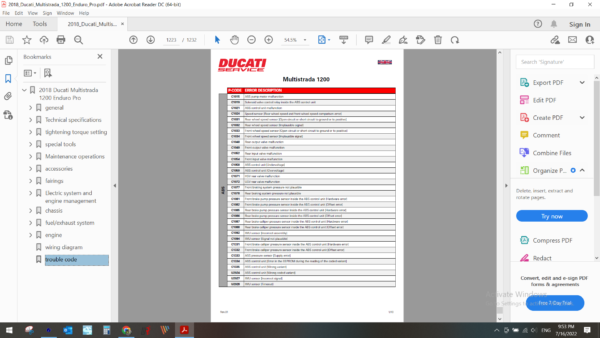 2018 Ducati Multistrada 1200 Enduro Pro download service manual PDF