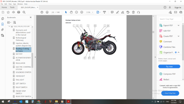 2021 DUCATI Monster 1200 S download service manual PDF