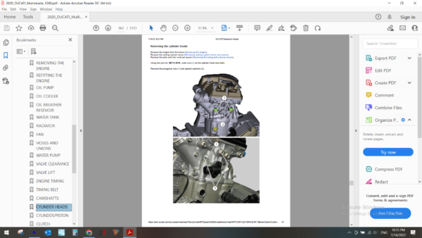 2020 DUCATI Multistrada 1260 download service manual PDF