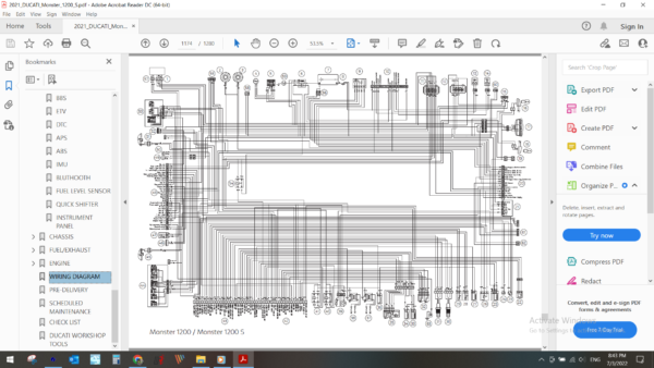 2021 DUCATI Monster 1200 S download service manual PDF