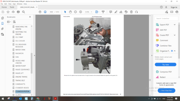 2020 DUCATI Multistrada 1260 download service manual PDF