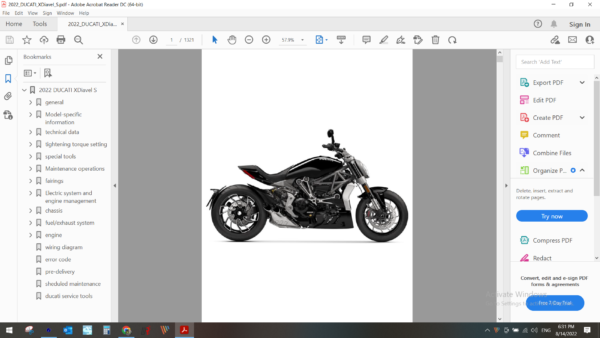 2022 DUCATI XDiavel S download service manual PDF