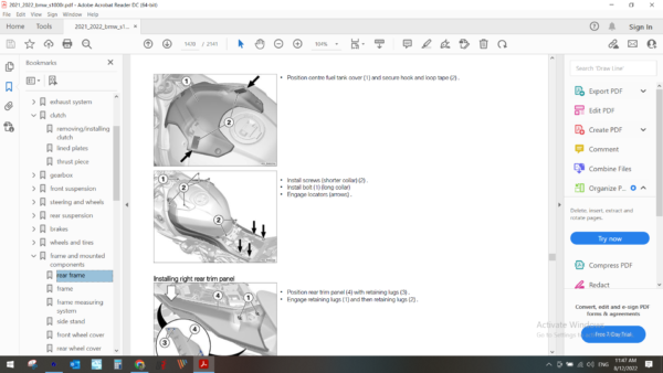 2021 2022 bmw s1000r download service manual PDF