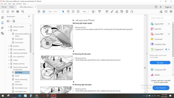 2021 2022 bmw s1000r download service manual PDF