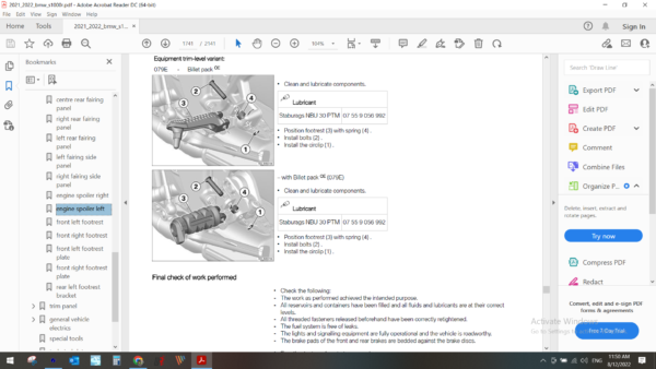 2021 2022 bmw s1000r download service manual PDF
