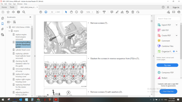 2021 2022 bmw s1000r download service manual PDF