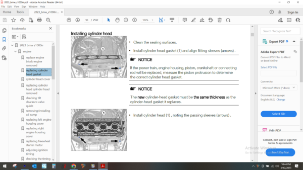 2023 BMW S 1000 RR download service manual PDF