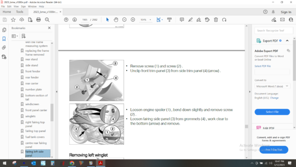 2023 BMW S 1000 RR download service manual PDF