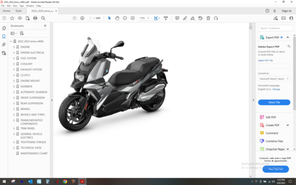 2023 bmw c 400 x download service manual PDF