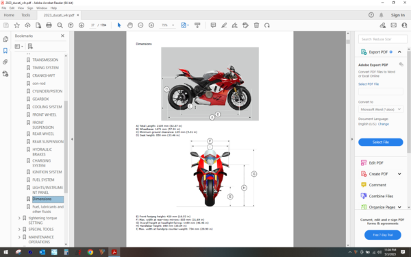 2023 Ducati v4r download service manual PDF