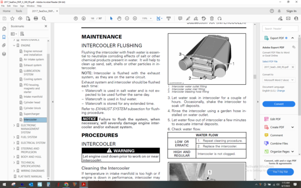 2017 SeaDoo RXP X 300 RS download service manual pdf