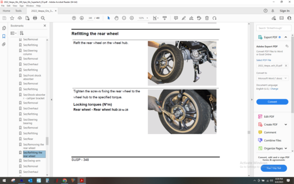 2022 Vespa Gts 300 hpe Gts Supertech E5 download service manual pdf