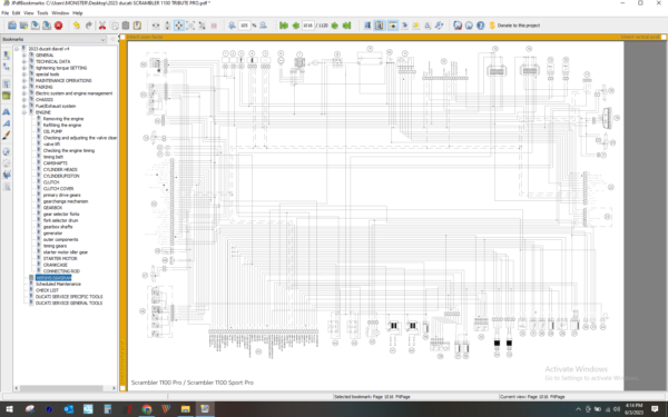 2023 DUCATI SCRAMBLER 1100 TRIBUTE PRO download service manual PDF