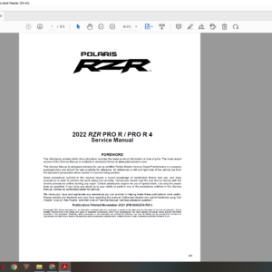 2022 Polaris RZR PRO R PRO R4 download service manual PDF